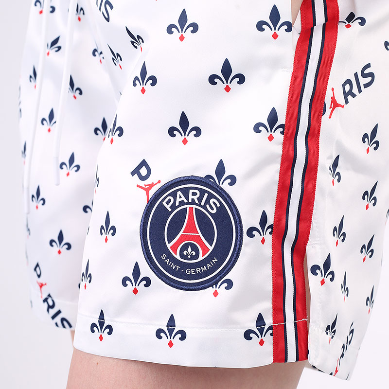 женские белые шорты  Jordan Paris Saint-Germain Women's Printed Shorts DC3821-100 - цена, описание, фото 2